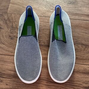 Rothy's Blue and White Slip-On Loafers